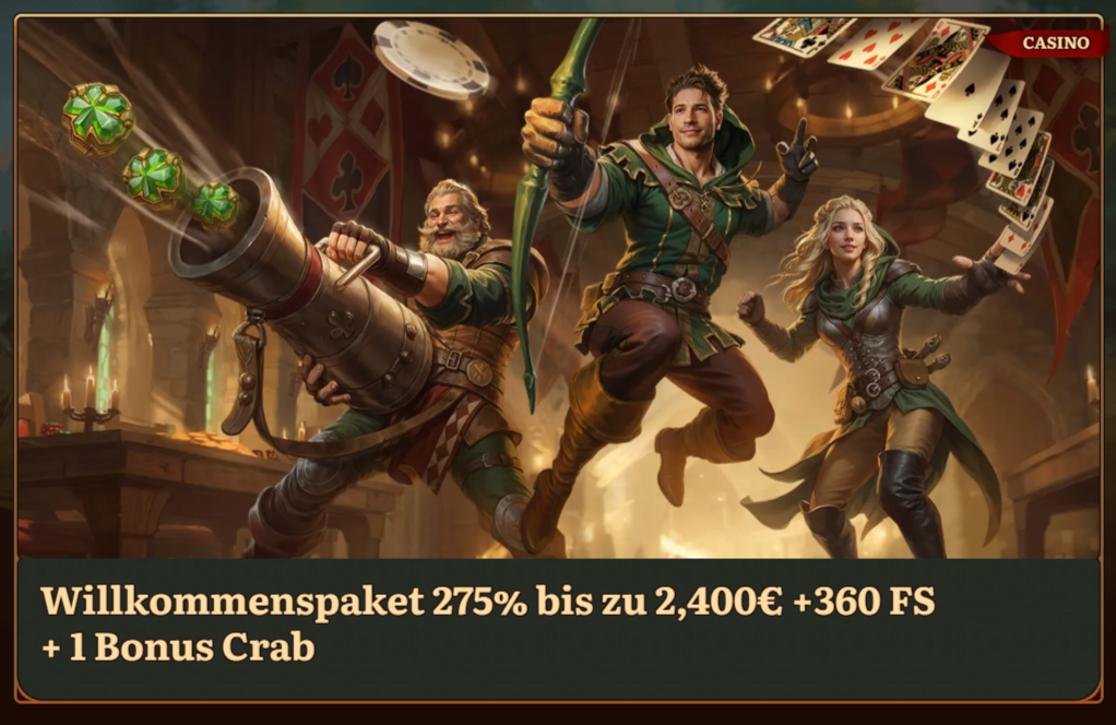Willkommensbonus für neue Spieler Wildrobin Casino