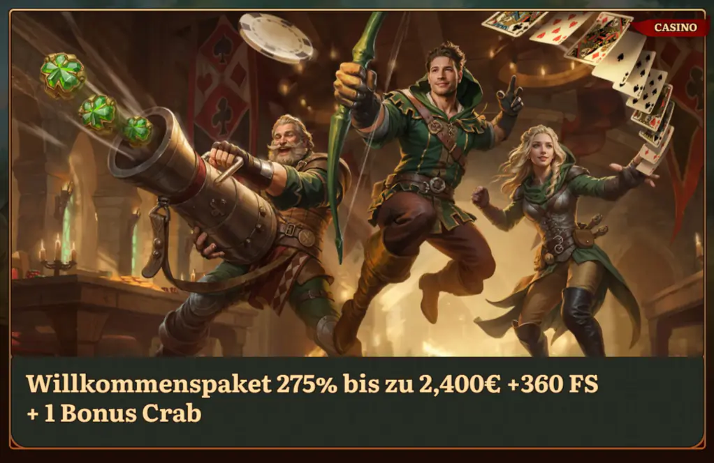 Willkommensbonus für neue Spieler  Wildrobin Casino